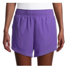 ATHLETIC WORKS Women's XXXL Running Shorts 5 Inseam w/ Liner Purple Meadow