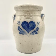 1994 Rowe Pottery Works Cannister Crock w/ lid 11"