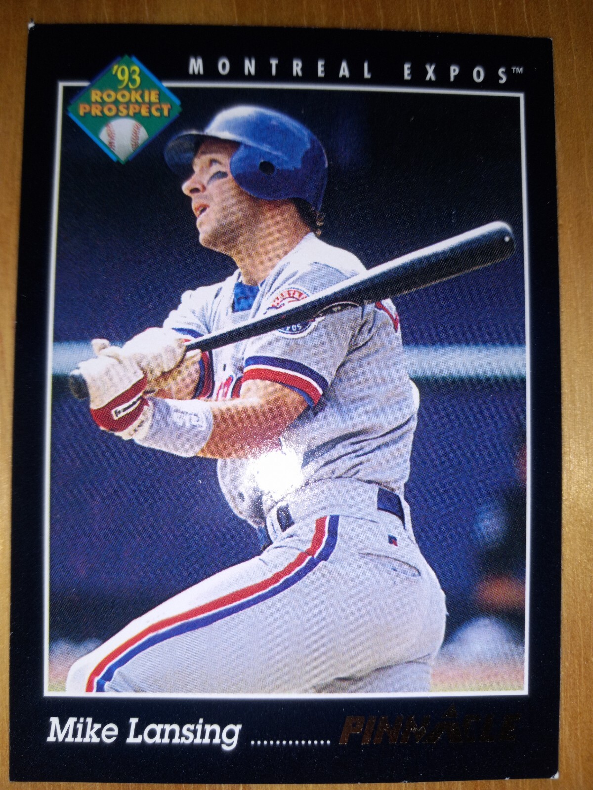 1993 Pinnacle Rookie Prospect Mike Lansing Montreal Expos Baseball Card  #620