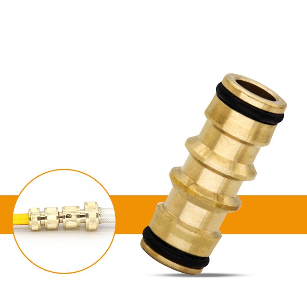 Reliable 3PCS Brass Double Male to Male Hose Connector Connect 12
