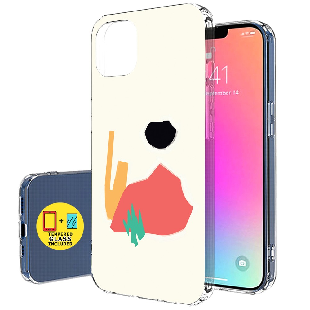 Slim Case for Apple iPhone 14 Max, Abstract Dessert Print, Glass Screen, US