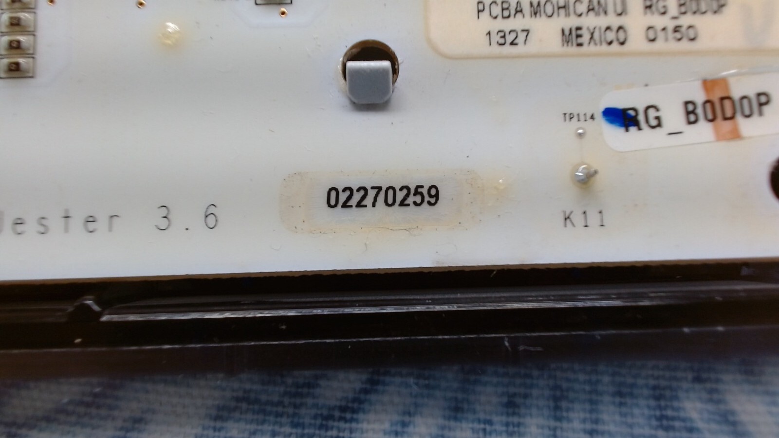 Frigidaire Electrolux Refrigerator Door Control Board and Panel