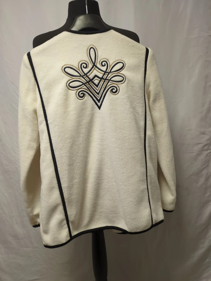 Bob Mackie Wearable Art Cream Jacket, Black & Copper Design Size X's (Gurnos) - Image 3 of 4