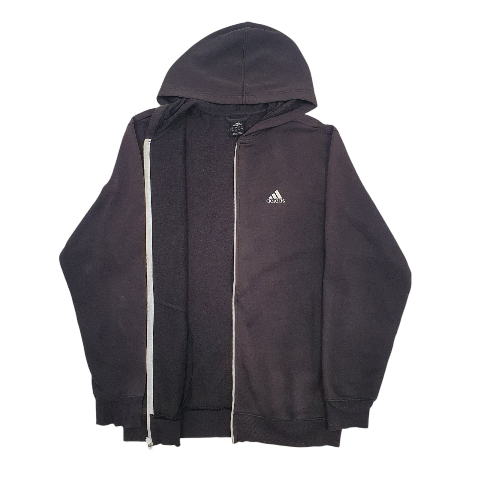 ADIDAS Full Zip Cotton Blend Jumper Sweatshirt Mens M image 3