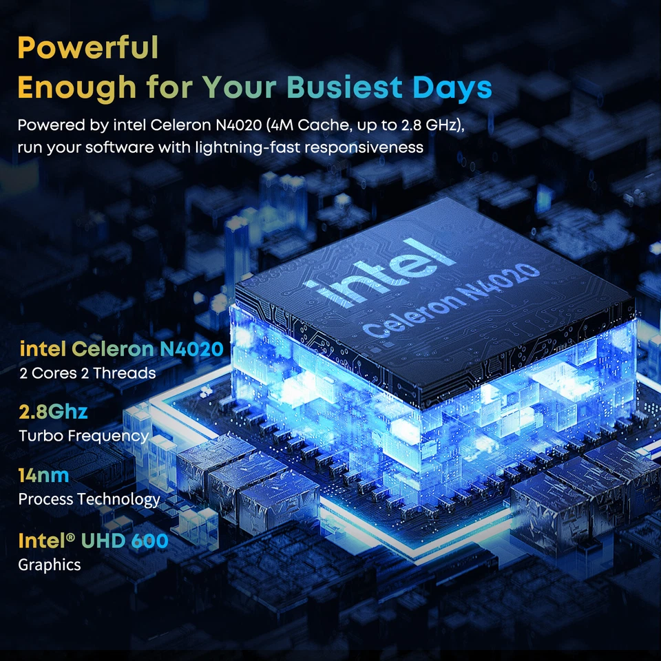 CHUWI 15.6'' Laptop 8GB RAM 256G SSD Intel Celeron Quad-Core 2.80 GHz HD 1080P - Image 2 of 4