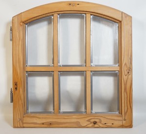 Antikes Dekoratives Sprossenfenster Halbbogen Holz Fenster Vintage Shabby Chic Ebay