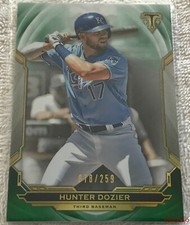 2019 Topps Triple Threads HUNTER DOZIER #75 Emerald Parallel 078/259 KC Royals 