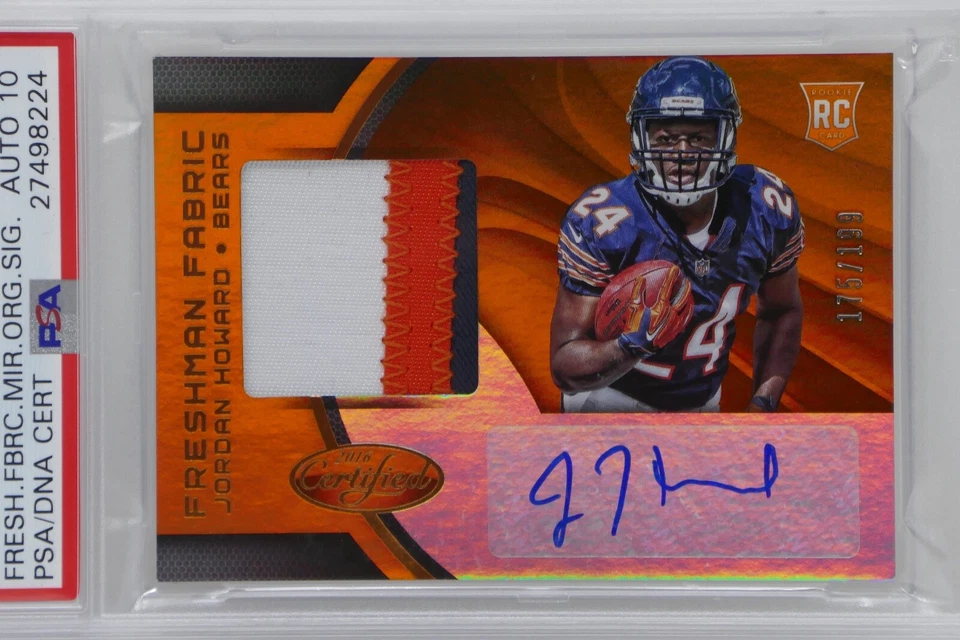 2016 Panini Certified #233 Jordan Howard Freshman Fabric Signatures/199 🔥PSA 9 - Image 2 of 4