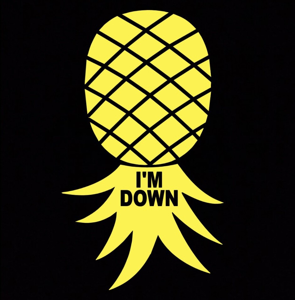 Upside Down Pineapple JDM Decal Sticker Swinger Lifestyle plays 