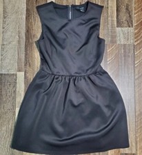 Forever 21 Little Black Dress Satin Skater Dress Size Small