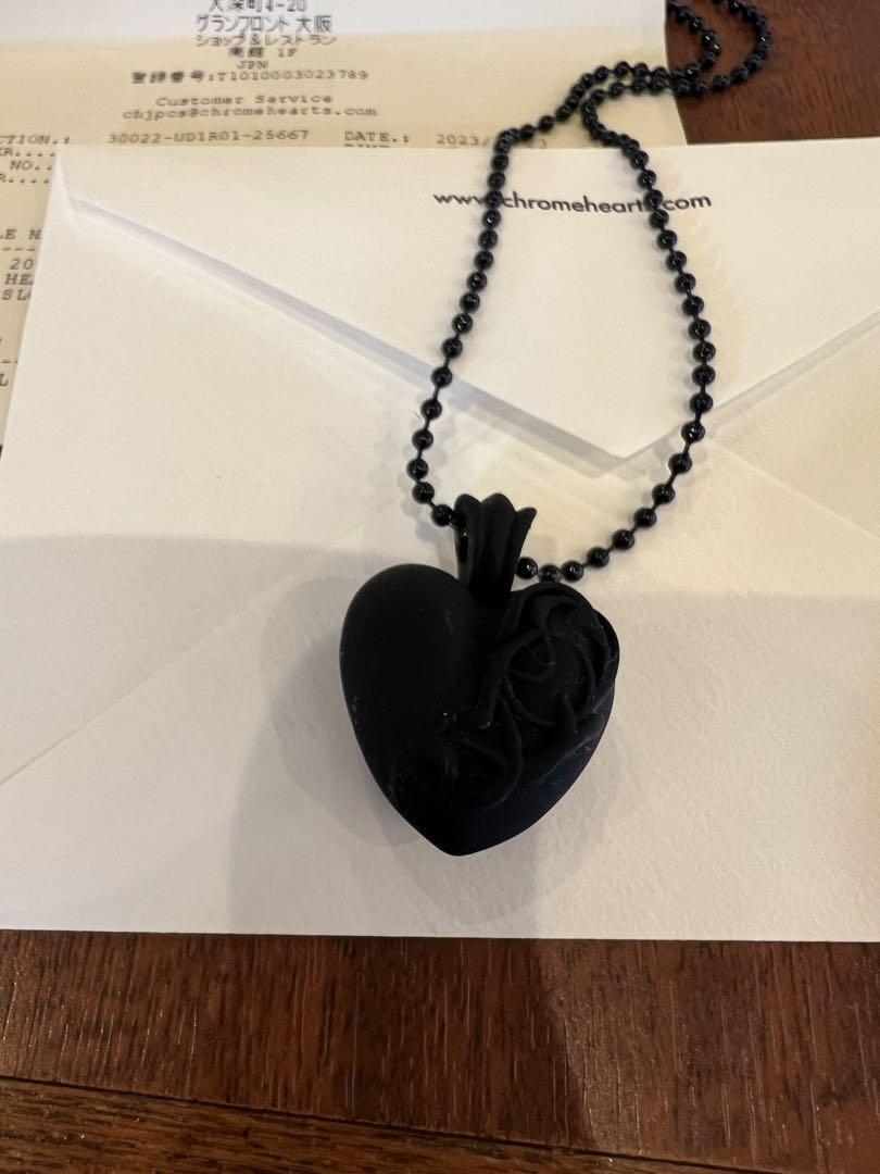 Chrome Hearts Silicone Rubber Heart Necklace Black | eBay Chrome Hearts Silicone Rubber Heart Necklace Black | eBay