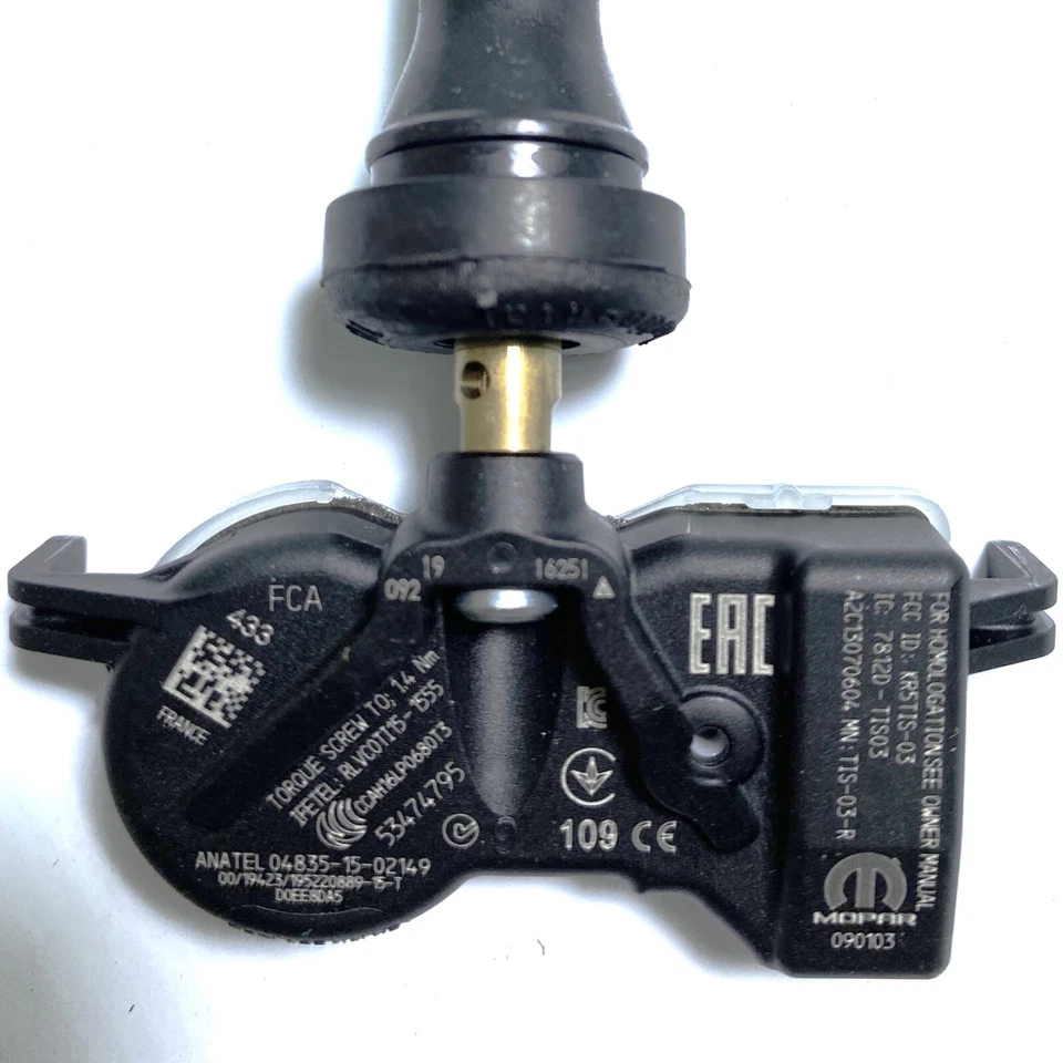 4 sensori TPMS nuovi originali MOPAR 53474795 FIAT 500X Jeep Renegade - Immagine 3 di 4