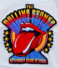 The Rolling Stones Embroidered Patch  Licensed   3.1/4" x 3.3/4"  Licensed