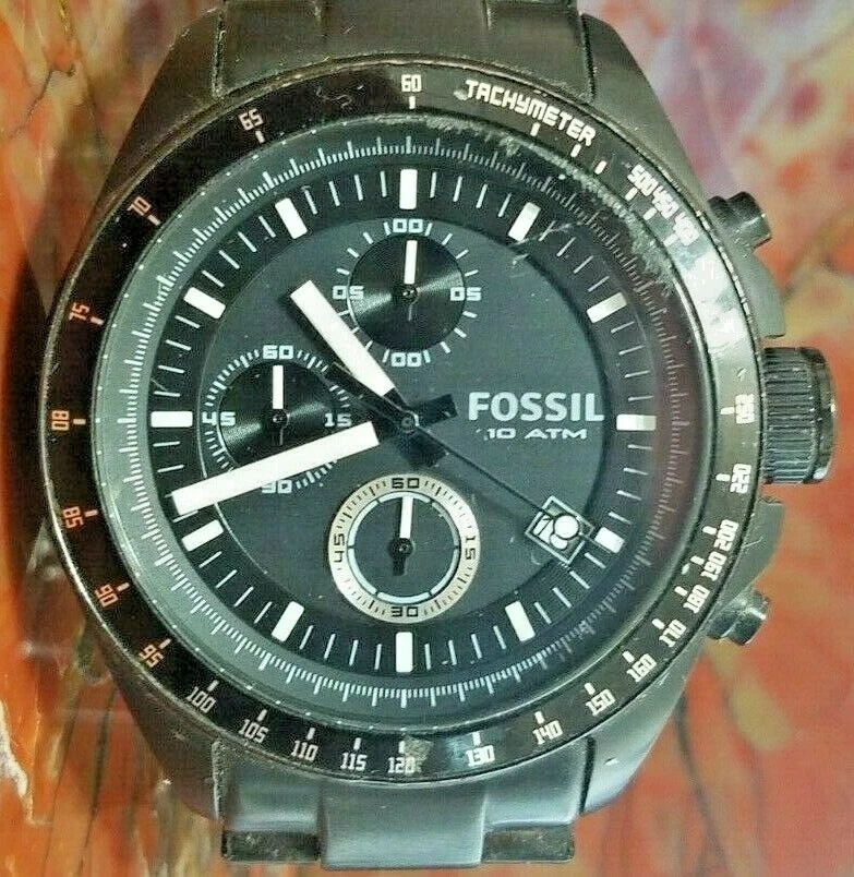 Awesome Black Fossil Chronograph Watch CH 2601
