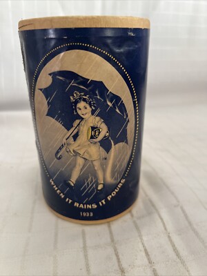 Morton Salt Container  When it Rains it Pours  Vintage Reproduction 1933 Sealed