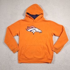 NFL Team Apparel Denver Broncos Hoodie Youth XL Orange Football