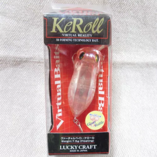 LUCKY CRAFT " KeRoll " OLD-RED WHITE Fishing Lure (NIP)