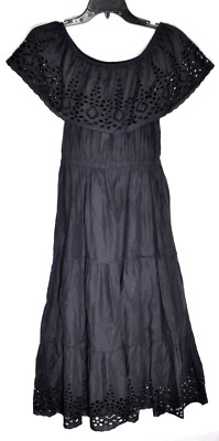 MONKI Broderie Detail Bardot Senorita Midi Black Dress (Sz XS/Extra Small) NEW | eBay MONKI Broderie Detail Bardot Senorita Midi Black Dress (Sz XS/Extra Small) NEW | eBay