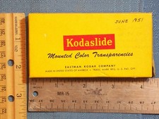 KODAK KODASLIDE BOX YELLOW MOUNTED COLOR TRANSPARENCIES WITH POSTAGE STAMP 2   