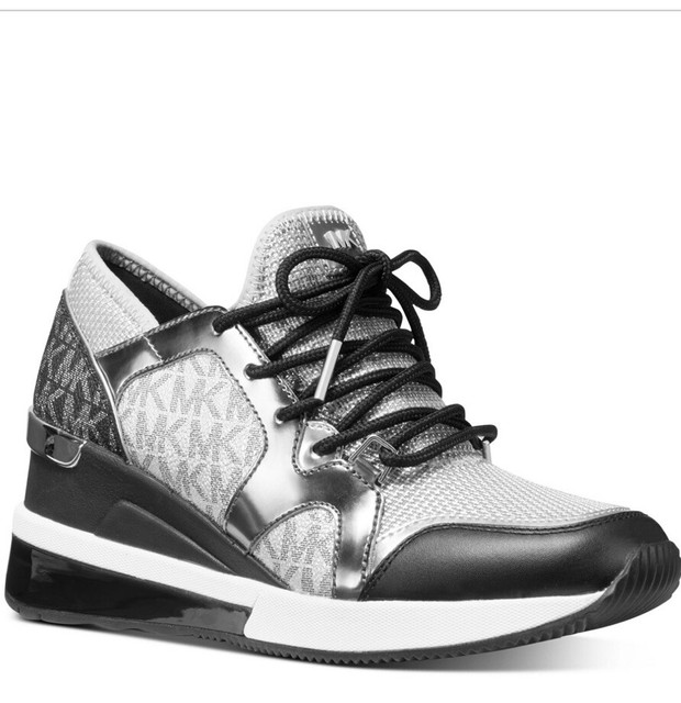 michael kors black and silver shoes