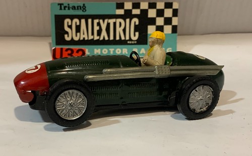 SLOT CAR SCX SCALEXTRIC UK TRIANG TINPLATE MASERATI 250F #7 F1 1957 VERDE - Bild 1 von 6