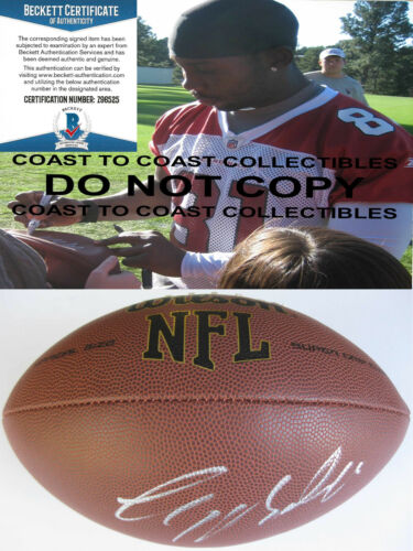 Anquan Boldin Cardinals Ravens 49ers autographed NFL football proof Beckett COA