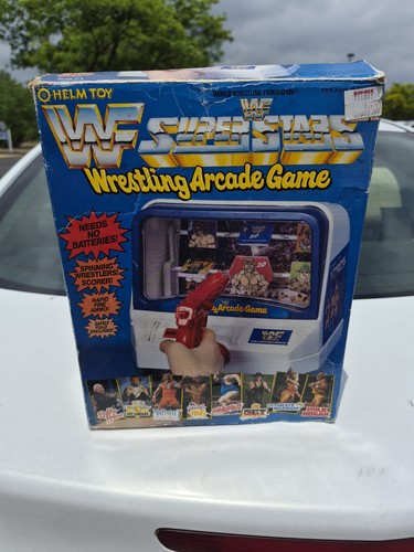 Helm Toy WWF Superstars Tabletop Wrestling Arcade Game 1991 Working