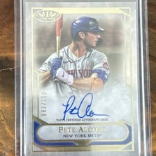 Topps 2021 Tier One Pete Alonso Mets Tier One Talent Auto T1TA-PA /100