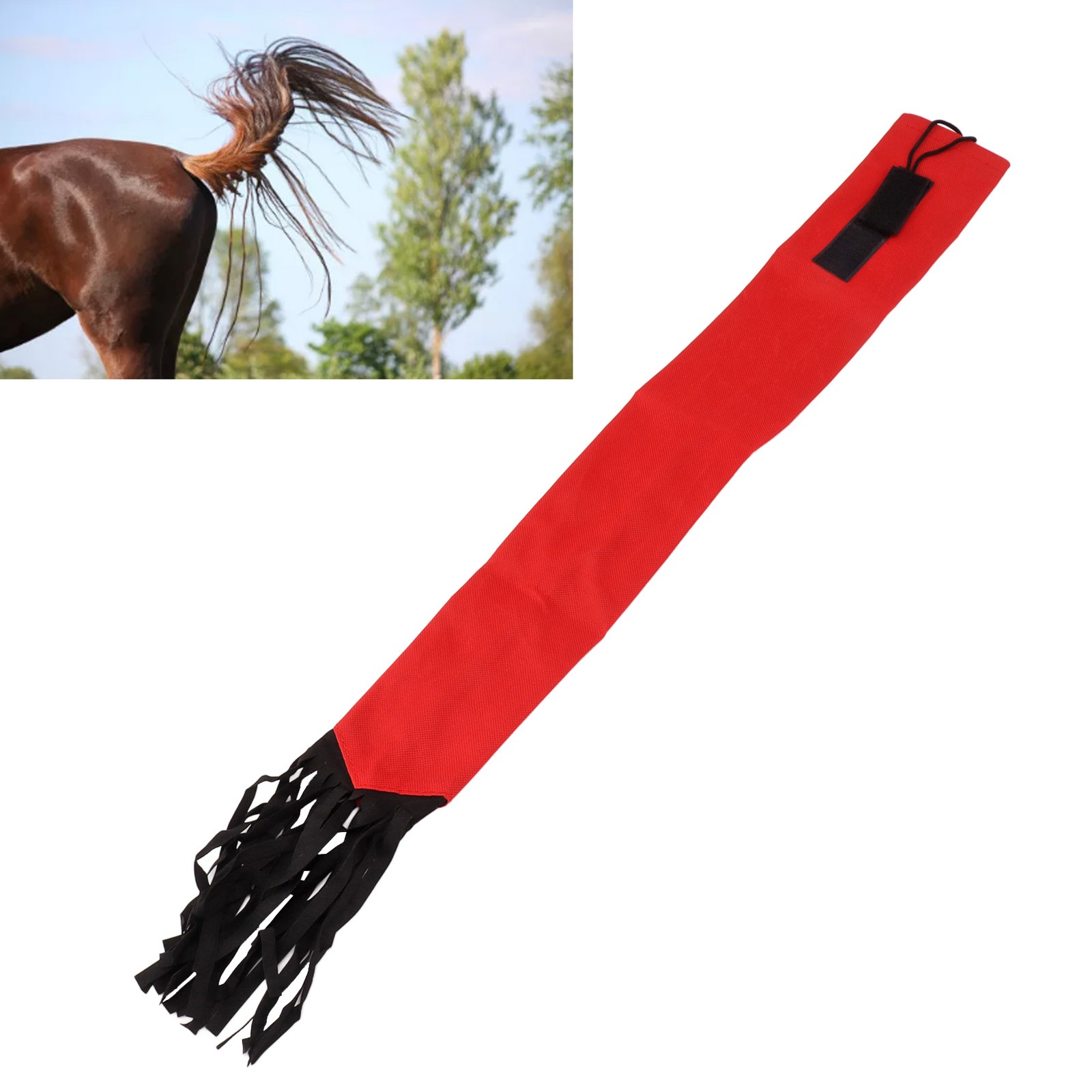 New Horse Tail Protection Bag Non Woven Fabric Horsetail Guard W/Fringe.