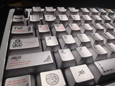 COSTOM Metal Textured Mechanical Gaming Keyboard Keycaps, Retro Dye Sub Dou...