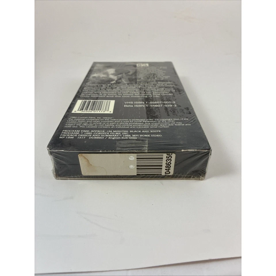 Fellini's 8 1/2, (VHS) Marcello Mastroianni, Claudia Cardinale New Sealed - Image 4 of 4