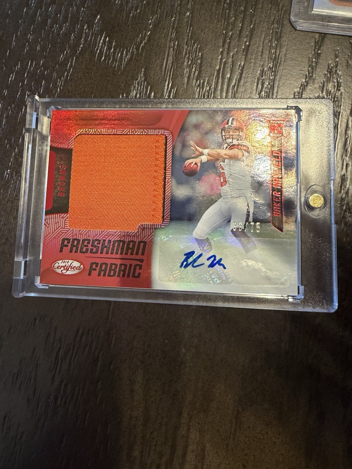 Baker Mayfield #206 2018 Panini Certified Football Freshman Fabric Signatures