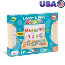 Learn Play Easel Reversible Art Board Chalkboard Magnetic Dry Erase Kids 3  Toy