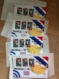 USA  World Cup '94 Stamps unused. still in original onion paper slips.