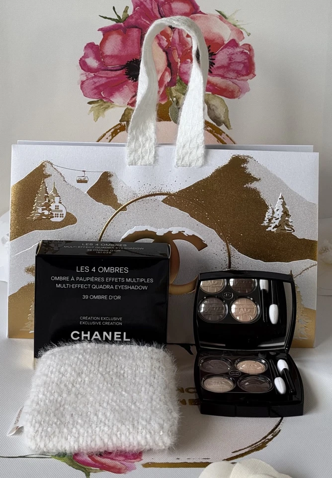 CHANEL LES 4 OMBRES Paleta de Sombras de Ojos 39 OMBRE D'OR y Bolsa de Regalo - 2026 Vacaciones NUEVO - Imagen 1 de 4