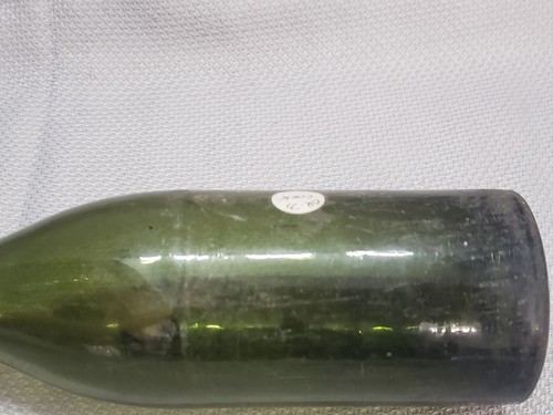 Antique Burgundy dip-mold tooled green glass wine bottle mid-late 1800's - Picture 8 of 13