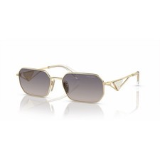 PRADA PR A51S ZVN30C Pale Gold Grey Gradient Flash Mirror Sunglasses AUTHENTIC