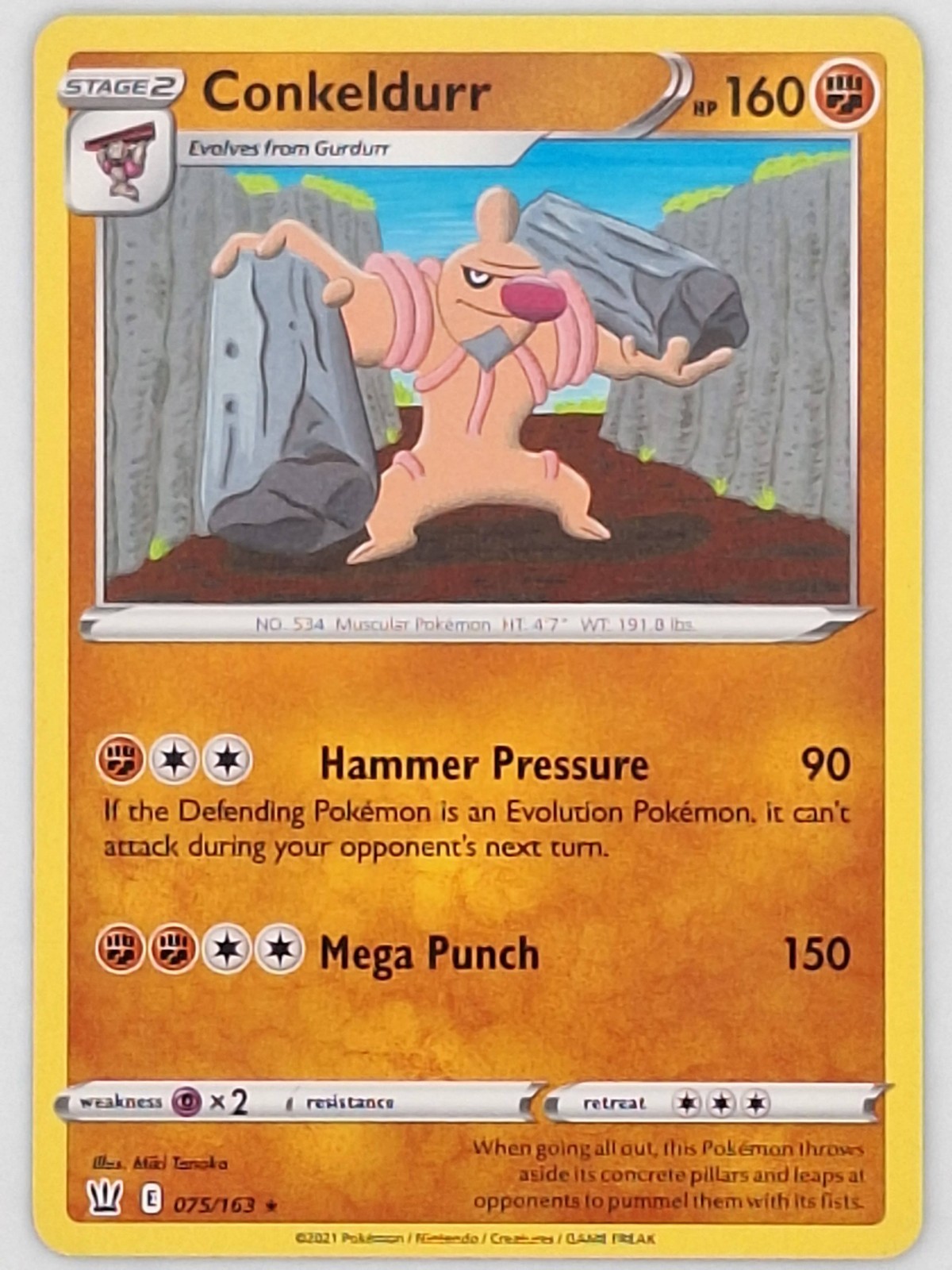 Conkeldurr 075/163 Pokemon - Sword & Shield Battle Styles MP