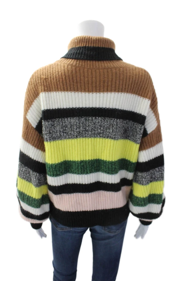 Suéter Essentiel Amberes Mujer Manga Larga Cuello Alto Rayas Multi Talla S Foto 3 de 4