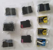 Lot Of 13 Epson 98 And 99 Ink Cartridges. TO992 TO984 TO994. And More Sealed.