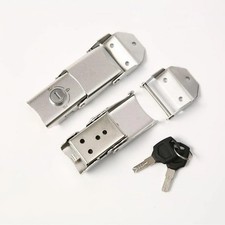 Secure Detachable Stainless Steel Buckle Lock for Motorcycle Trunk with 2 Keys