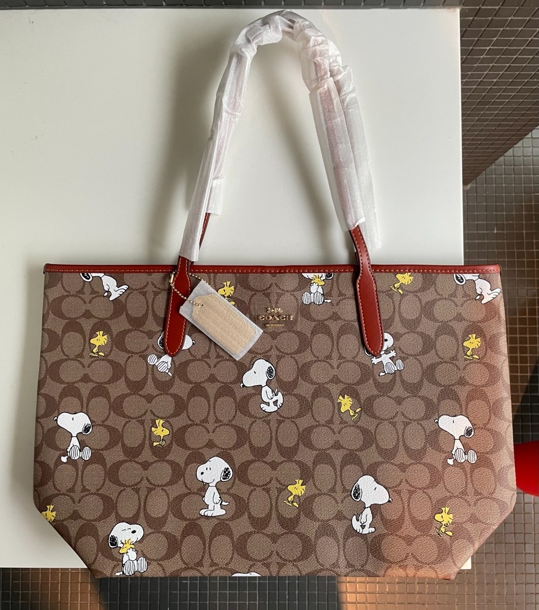 Coach x Peanuts City Signature Tote Bag CF-166 | eBay