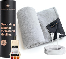 Cozy Grounding Blanket - 5'X4' Fleece Throw with Silver Fiber for Relaxation