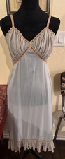 Vintage Nightgown Maxi Romantic Lace Victorian bust S/M