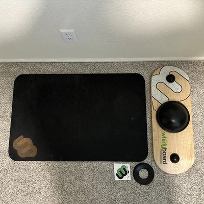 Whirly Board Wide 360 Standing Desk Balance Board With Mat And Stabilizer Ring