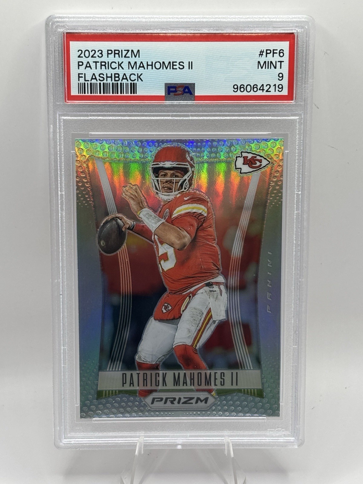 2023 Panini Prizm Flashback Silver Prizm Patrick Mahomes II #PF-6 PSA 9 MINT
