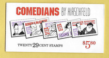 Stamp Booklet US. Comedians. 29 Cent Stamps. 20 Stamps in Booklet.