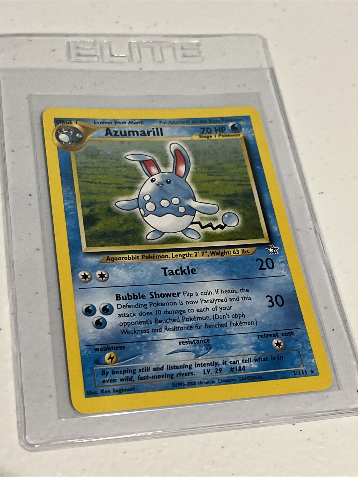 Azumarill 2/111 Holo Rare Neo Genesis Pokémon Card NM-Mint