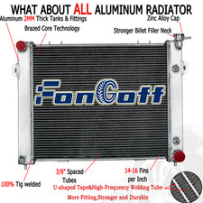 2 Rows Aluminum Radiator For 1993-1997 Jeep Grand Cherokee 5.2l V8 Gas New