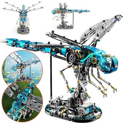 Mechanischer Libellen Klemmbausteine 866PCS Libellen Baustein Modell mit Licht
